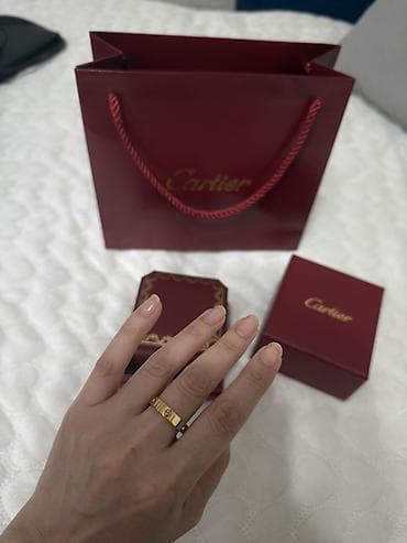 love is: Кольцо Cartier Love 16 размер - Материал: жёлтое золото «медицинская — 5