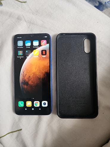 mi tab: Redmi, Redmi 9A, Б/у, 32 ГБ, цвет - Синий, 2 SIM — 3