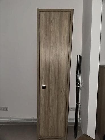 cupboard: Узкий шкаф-пенал для прихожей - Материал: ЛДСП с текстурой под — 1