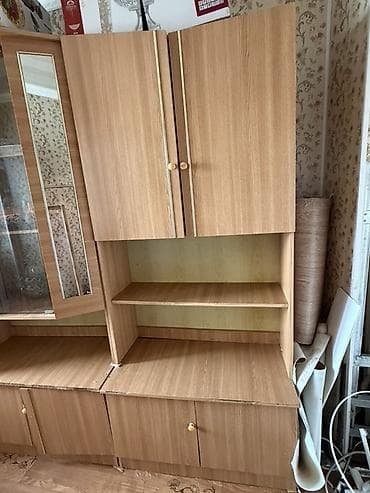 шкафы для офиса бишкек: Стенка-шкаф, Тип стенки-шкафа: Модульная, Для зала, Особенности: Для хранения посуды — 2