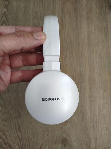 Наушники: Накладные беспроводные наушники BOROFONE (белые/серые амбушюры) — 2