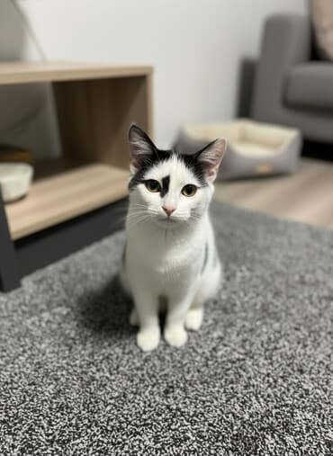 tuxedo порода кошек цена: Черно-белый котёнок с выразительными жёлто‑зелёными глазами и — 1