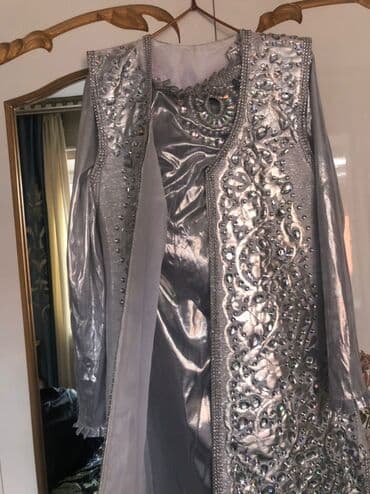 узбекские платья со штанами: Платье со штанами и чапан все в камнях — 2