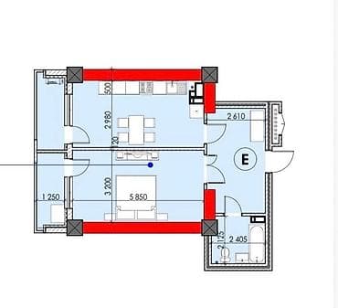 Квартиры: 2 комнаты, 60 м², Элитка, 10 мкр Элитка, 10 этаж, ПСО (под самоотделку) — 5