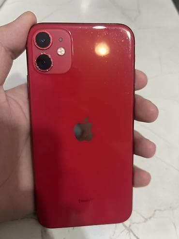 IPhone 11, Б/у, 128 ГБ, Красный, Чехол, 84 % — 2