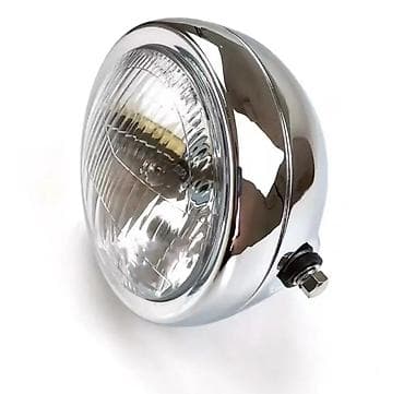 каска мото: Классическая круглая фара для мотоцикла/скутера - Диаметр отражателя — 4