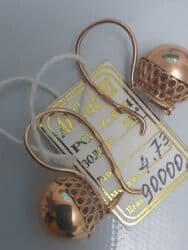 золотая лошадь цена: Серьги, Проба 583, Без вставки, Женские, Винтажный стиль, Новый — 4