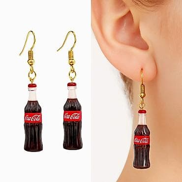 pull beer: Серьги сөйкөлөр в виде бутылочек НС Coca-Cola – яркий и креативный — 1