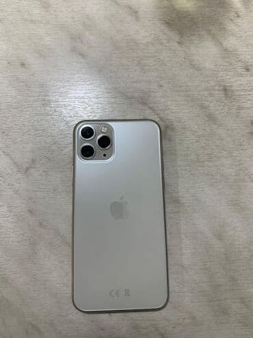 микрофон универсальный: IPhone 11 Pro, Б/у, 64 ГБ, White Titanium, Зарядное устройство, Защитное стекло, Чехол, 100 % — 1