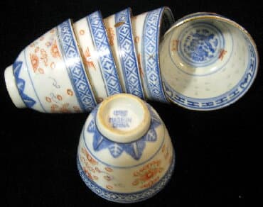 деревянные посуда: Китайский "рисовый" фарфор 1950-х гг.
Много различных предметов — 5