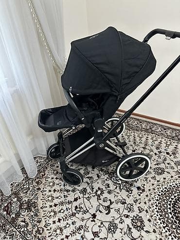 Коляскалар: Балдар арабасы, Cybex, түсү - Кара, Колдонулган, Өзү алып кетүү — 3