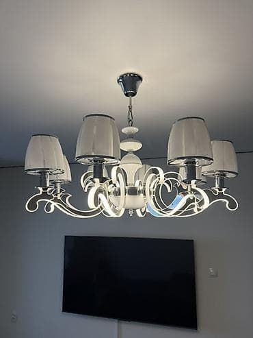 Люстры: Потолочная люстра с декоративными плафонами и LED-элементами - — 2