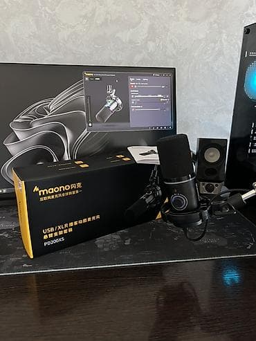 Стол компьютерлери жана комлектөөчүлөр: Микрофон Maono PD200X в идеальном состоянии! Полный комплект, с — 1