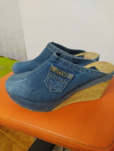 кроксы крокс crocs: Сабо, 38.5, Leon, Б/у, цвет - Голубой, Самовывоз, Платная доставка — 7