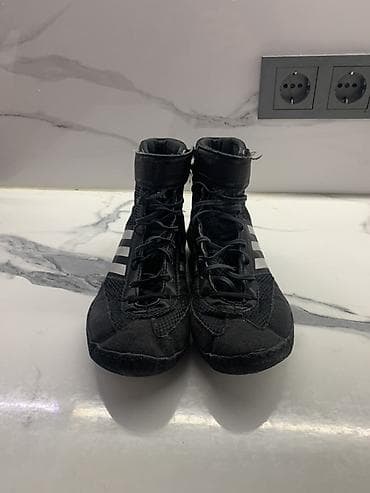 Мужская обувь: Боксерские ботинки Adidas,Kombat spin высокие - Цвет: черный с — 3