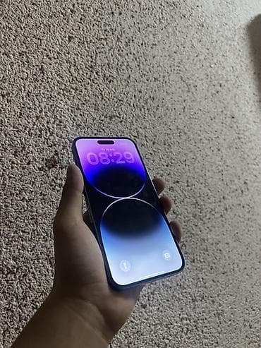 IPhone 14 Pro Max, Б/у, 128 ГБ, Deep Purple, Защитное стекло, Чехол, В рассрочку, 92 %