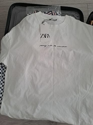 zar: Мужская футболка, XL, 2XL, L, Zara, Новый, цвет - Белый, Платная доставка, Самовывоз — 4