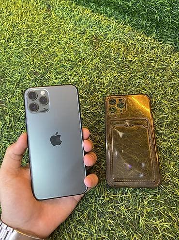 vision pro: IPhone 11 Pro, Б/у, 256 ГБ, Matte Midnight Green, Чехол, 71 % — 1