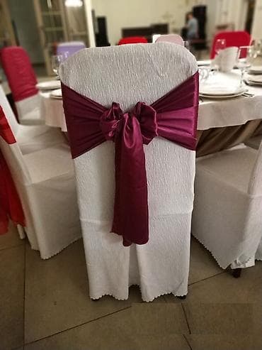 Майрамдык товарлар: Банты б/у на спинки стульев для оформления мероприятий — 3