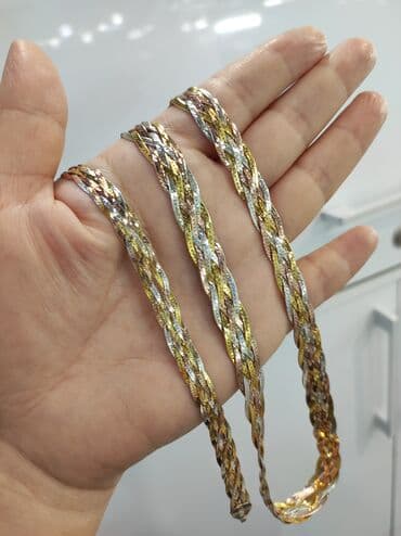 свадебные платья от производителя: Серебро 925 напыление жёлтое золото дизайн Италия Серебряные Колье+ — 3