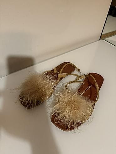 Кроссовки и спортивная обувь: Босоножки, 38, Zara, Б/у, цвет - Бежевый, Самовывоз — 2