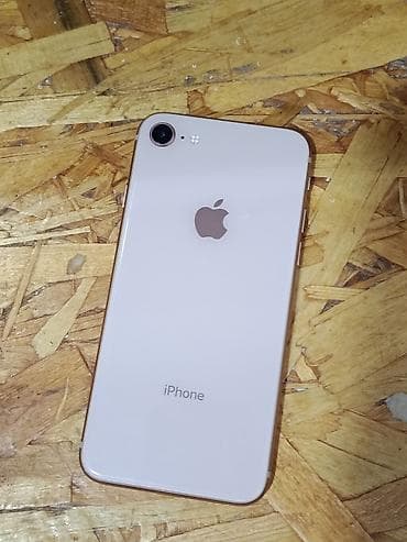 IPhone 8, Б/у, 64 ГБ, Золотой, Кабель, 100 %