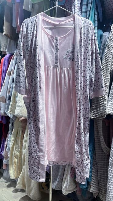 белая ночная сорочка: Ночная сорочка, Хлопок, Длинная модель, Все размеры — 2