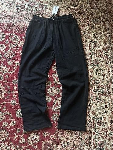 Брюки Широкие, Лето, Лен, Новый, XL — 2