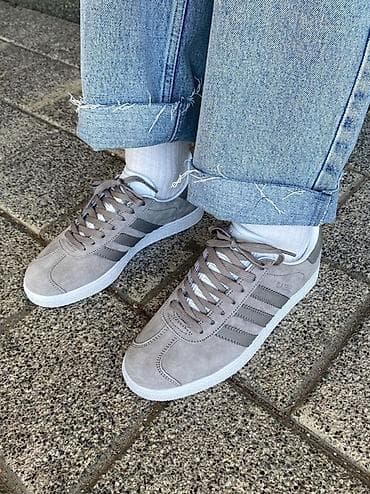 Кроссовки Adidas (модель в стиле Gazelle/Campus). - Материал верха