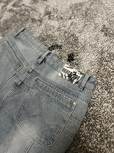 Мужская одежда: Джинсы сакура светло-голубые, размер L — 5