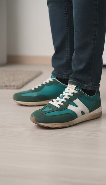 эко обувь: 36-РАЗМЕР ОРГИНАЛ Кроссовки в ретро-стиле с комбинированным верхом: - — 1