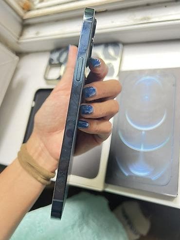 iphone 12 mini: IPhone 12 Pro Max, Б/у, 256 ГБ, Pacific Blue, Коробка, 77 % — 6