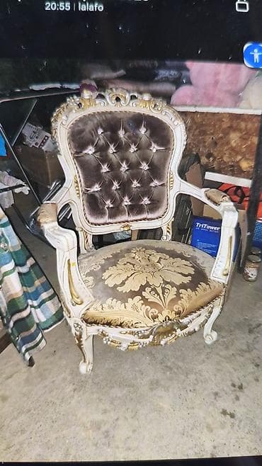 стульчик со спинкой: Комплект мягкой мебели, цвет - Коричневый — 4