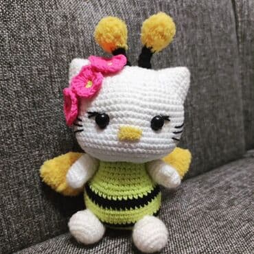 слоник крючком из плюшевой пряжи: Вязаные игрушки на заказ. листайте ленту моих работ. выполнены из — 3