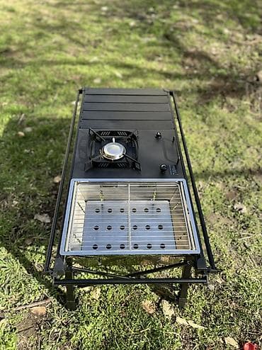 модульный дос: Портативная походная кухня 2-в-1: стол + газовая горелка + — 1