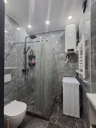 однокомнатная квартира в бишкеке: 1 комната, Душевая кабина, Постельное белье, Кондиционер — 15