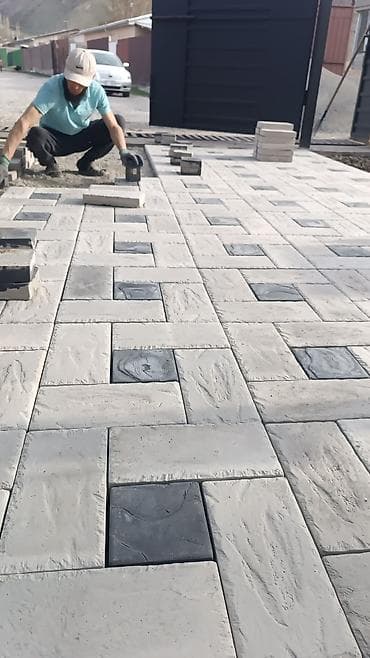 Тротуарная плитка и мощение под ключ - Тип покрытия at lalafo.kg Тротуарная плитка и мощение под ключ - Тип покрытия