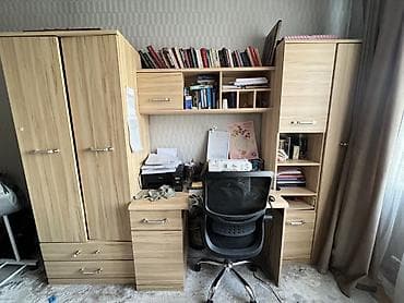 детский спальня: Спальный гарнитур, ортопедический матрас. Кровать в отличном состоянии — 1