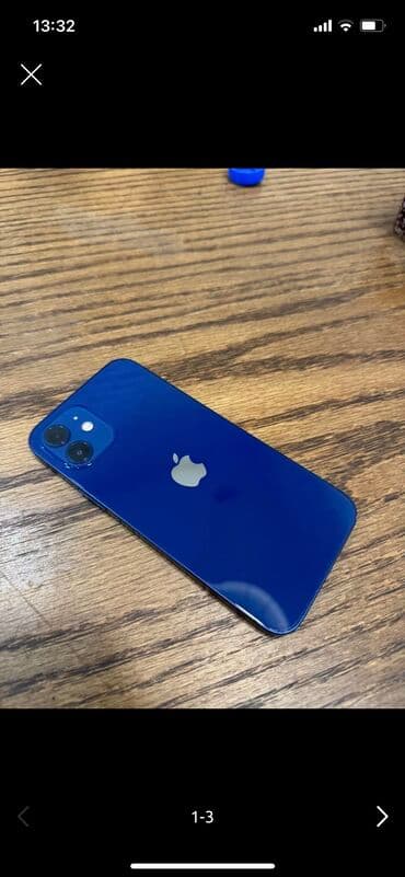 айфон 12 новый: IPhone 12, Б/у, 64 ГБ, Синий, Защитное стекло, Чехол, 73 % — 1