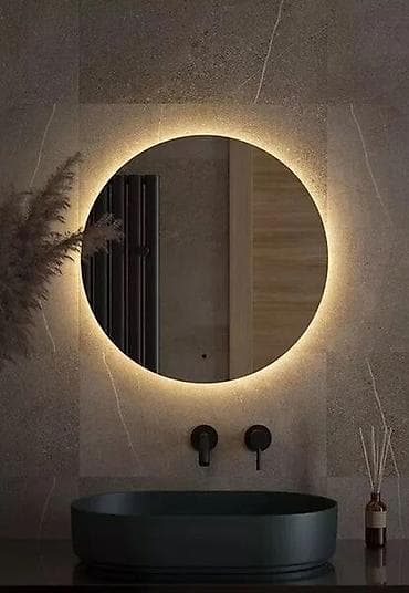 домашнии цветы: Зеркала с подсветкой для ванной комнаты - Формы: круглое и овальное — 2