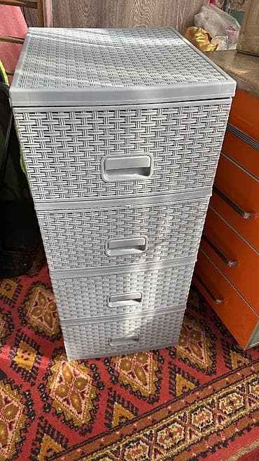 Матрасы: Комод для одежды, Новый, Без зеркала, Пластик, цвет - Серый, Самовывоз — 1