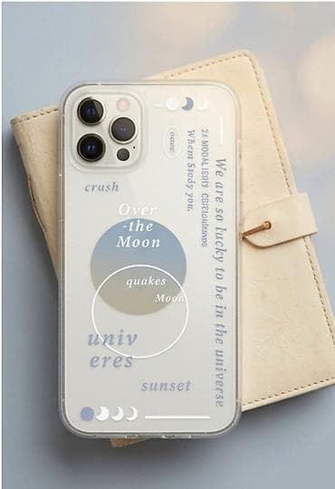 коробки от айфонов: Прозрачный чехол для Iphone 11 с лунным дизайном - Материал: гибкий — 3