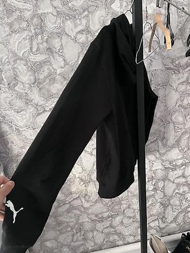 Плащи: Худи Puma, черное - Классический худи с капюшоном и шнурками - Крупный — 2