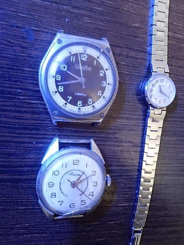саатар: Наручные механические часы СССР — набор из 3 штук. Состав: - Мужские — 2