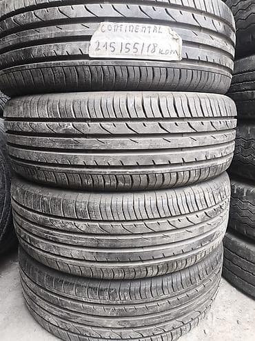 215 55 r18: Шины 215 / 55 / R 18, Лето, Б/у, Комплект, Легковые, Continental — 1