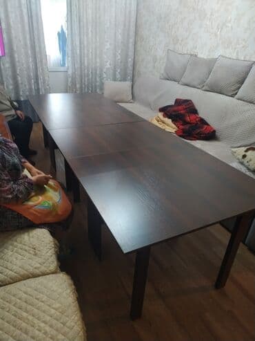 раздвижной обеденный стол: Стол для зала, Новый, Складной, Прямоугольный — 7