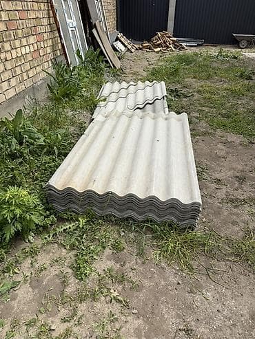 купить брезентовую ткань: Шифер, Асбестоцементный, 8 волновой, Кант ТШП, Б/у — 1
