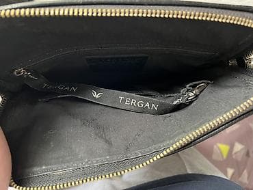 мвд часы: Мужская сумка через плечо Tergan, черная - Материал: натуральная кожа — 6