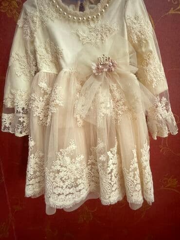 бальное платье для девочки: Детское платье, цвет - Айвори, Новый — 5