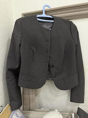 женский кастюм шым: Костюм с юбкой, Модель юбки: Прямая, Миди, Жилет, S, M — 3